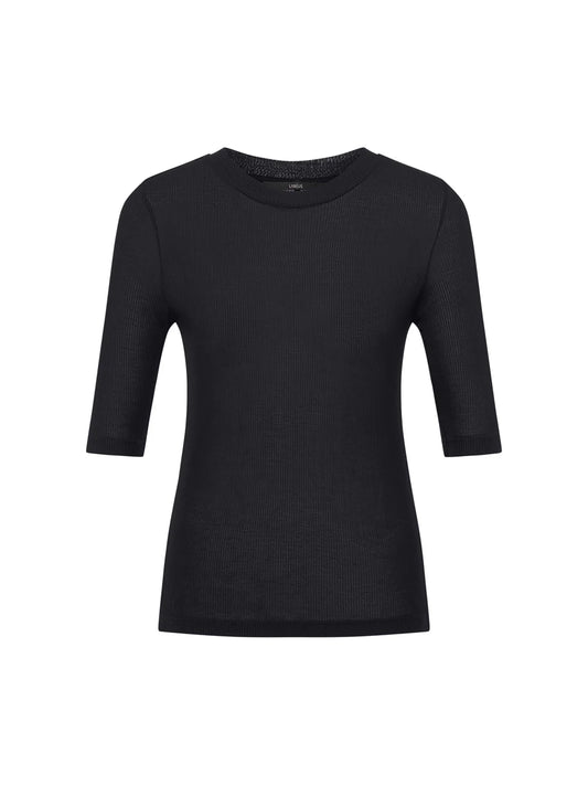 T-shirt i Tencel, Onyx, Lanius