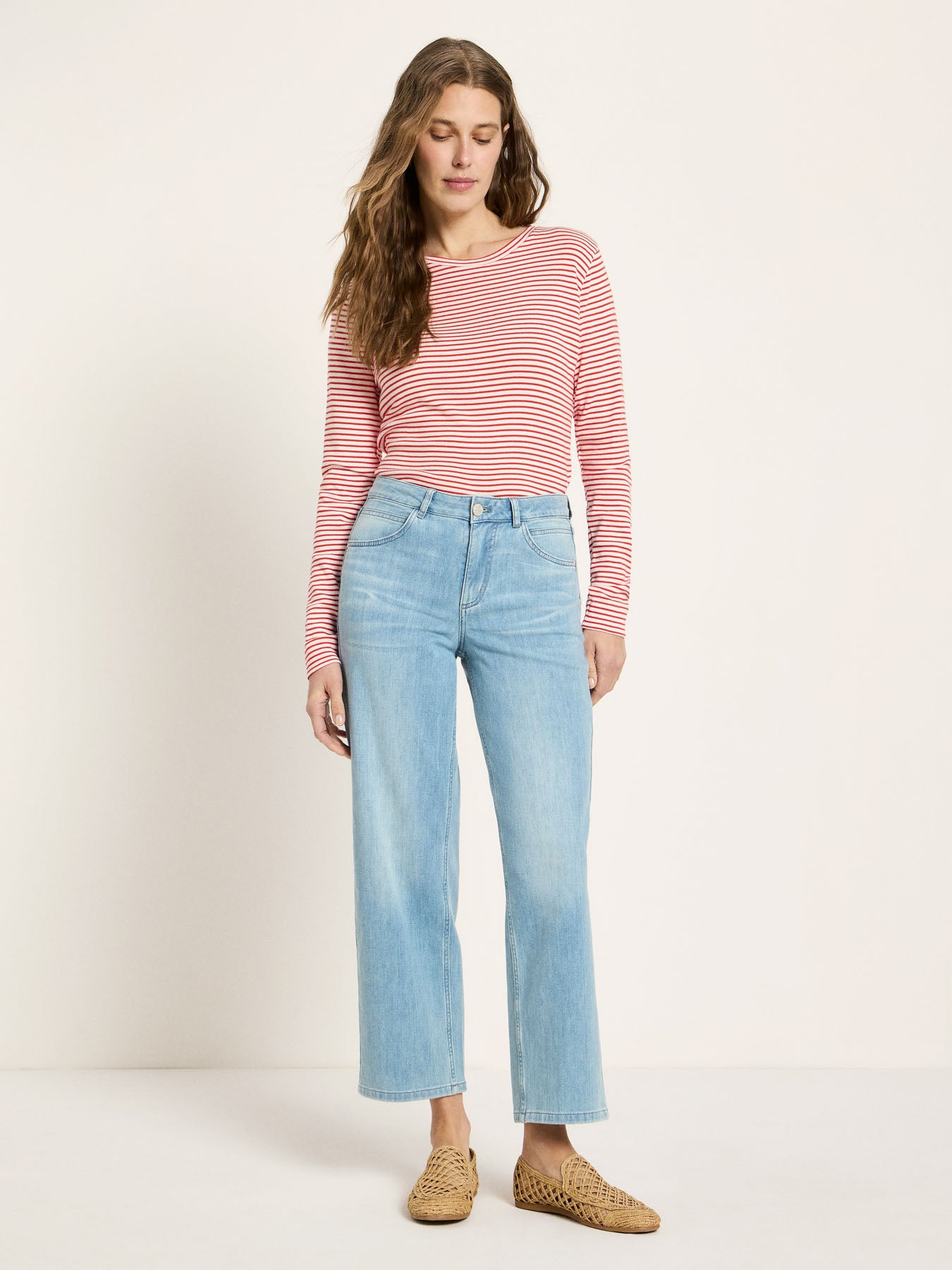 Relaxed Jeans, Stonewash Blue Denim, Lanius