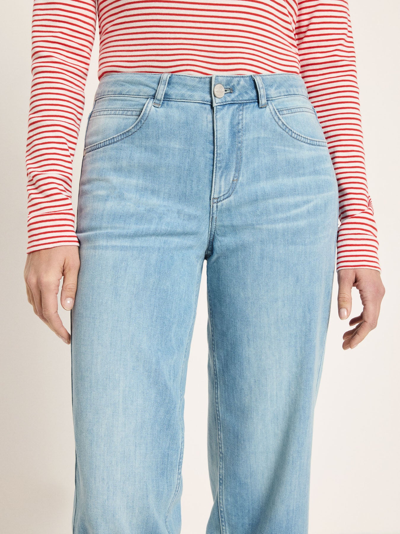Relaxed Jeans, Stonewash Blue Denim, Lanius