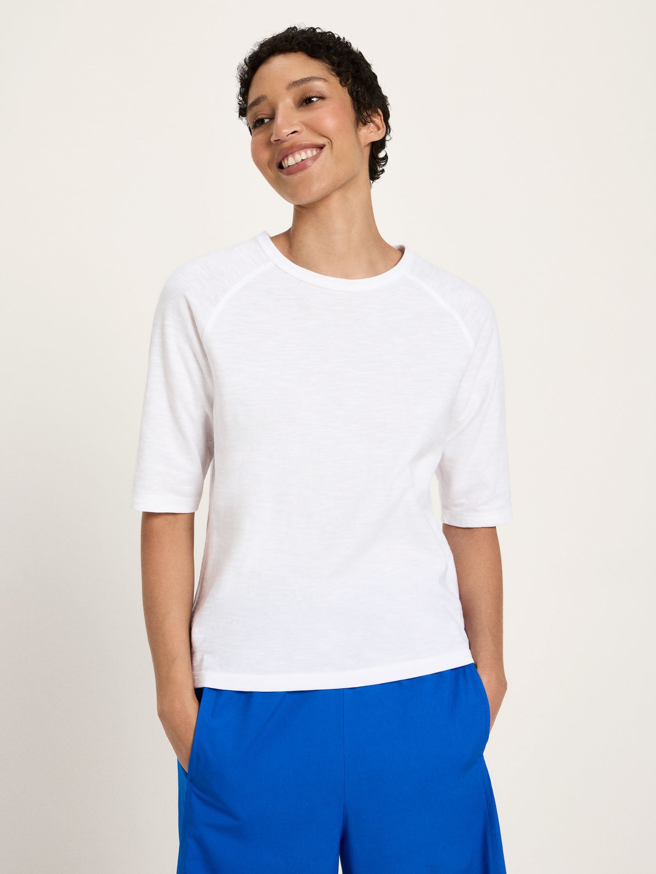 Tee med raglanærmer, White, Lanius