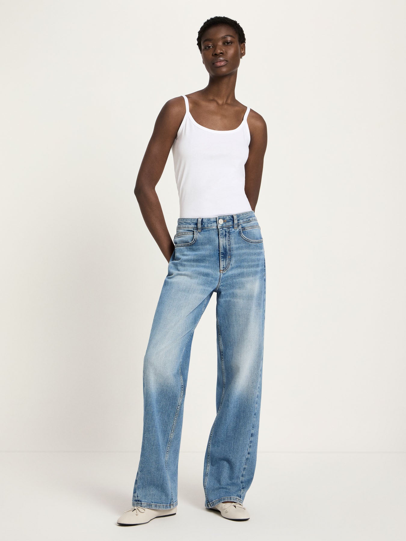 Straight Jeans, Light Blue Denim, Lanius
