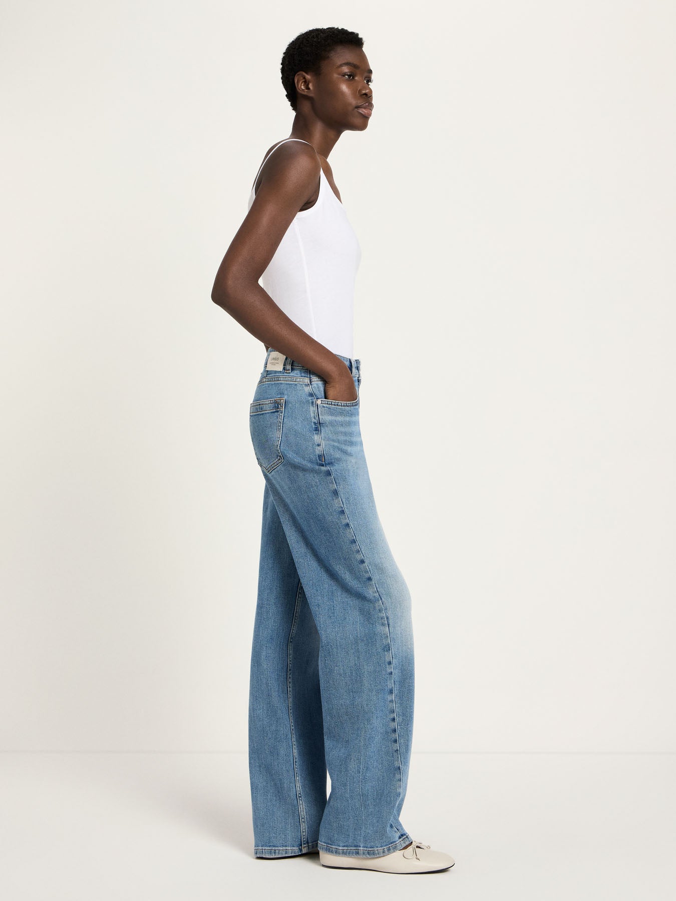Straight Jeans, Light Blue Denim, Lanius