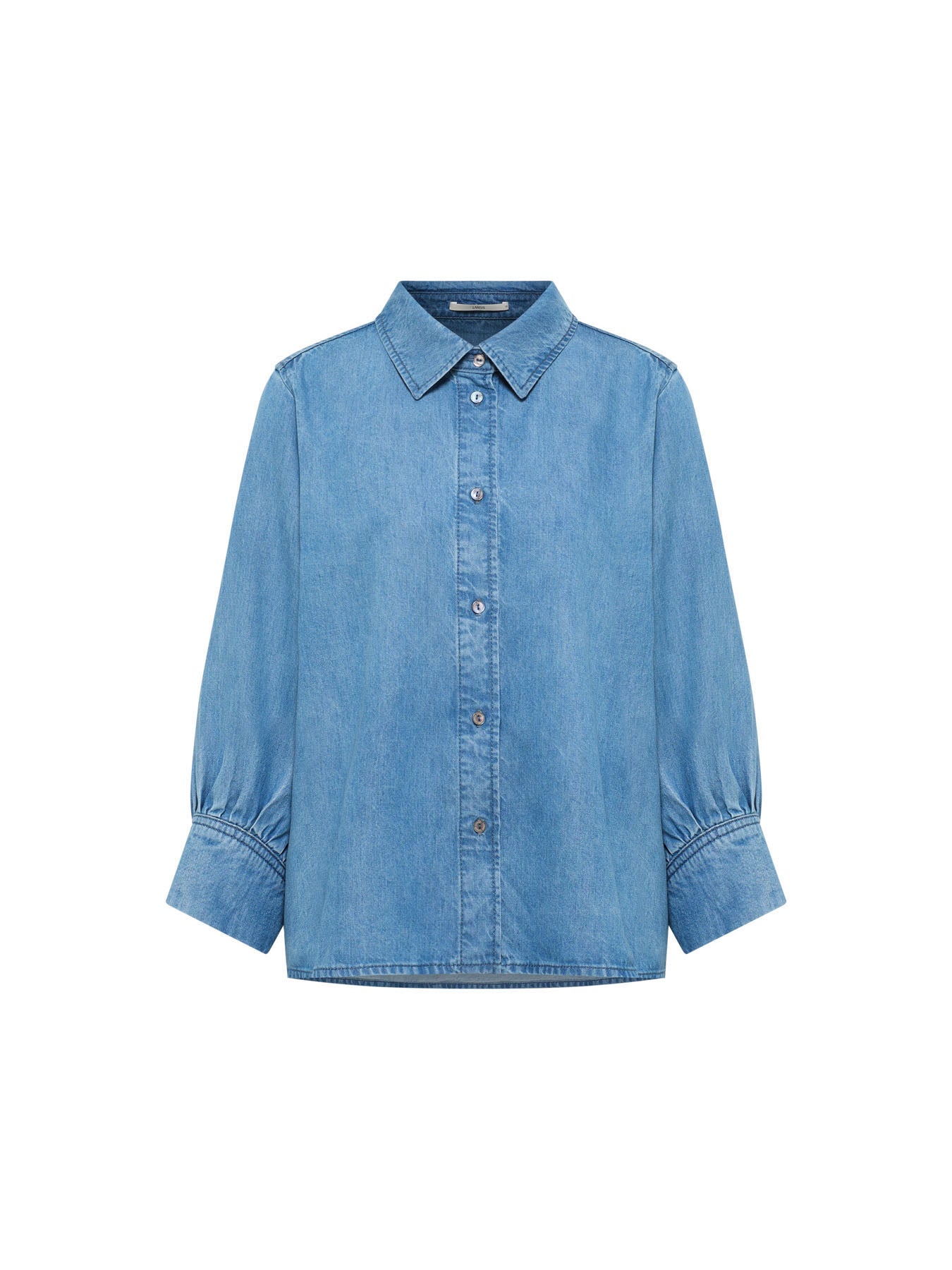 Skjorte, Mid Blue Denim, Lanius
