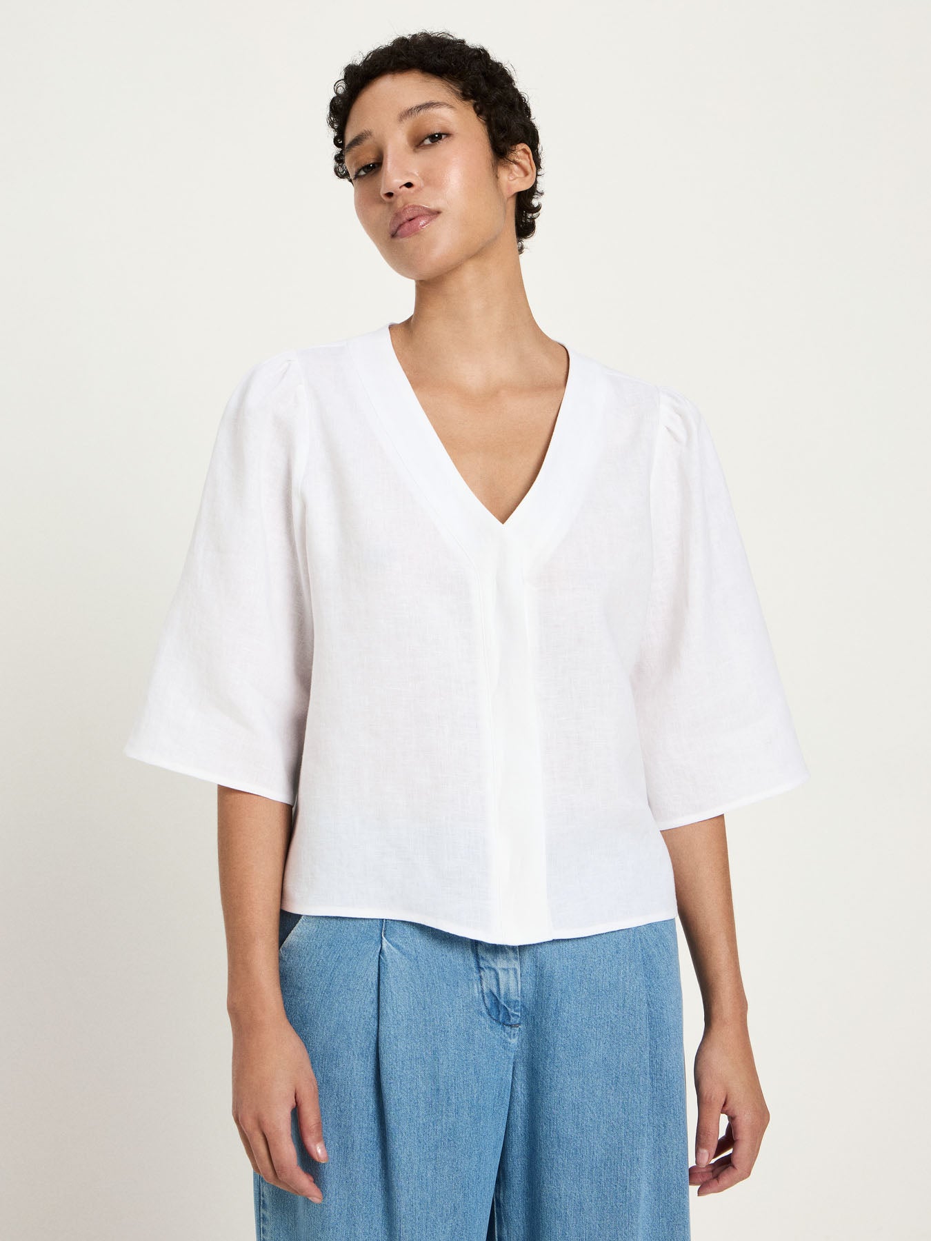 Hørskjorte, White, Lanius