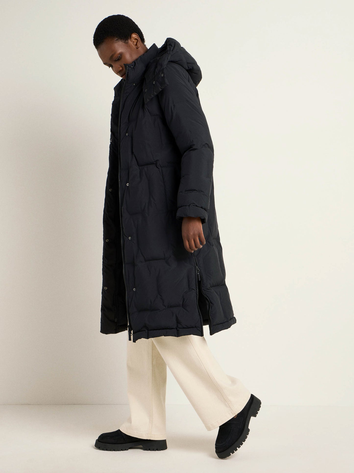Vatteret jakke (black)