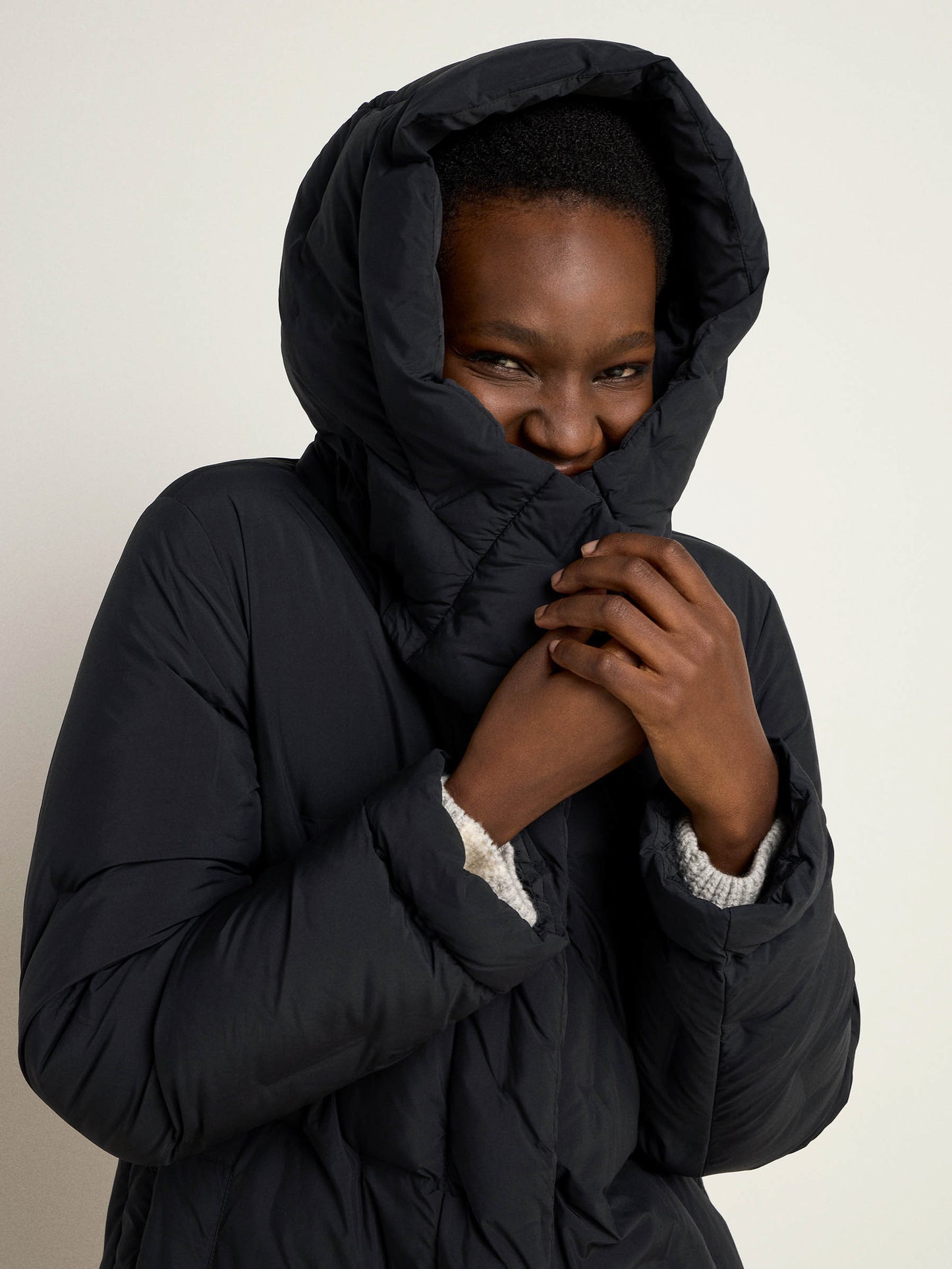 Vatteret jakke (black)