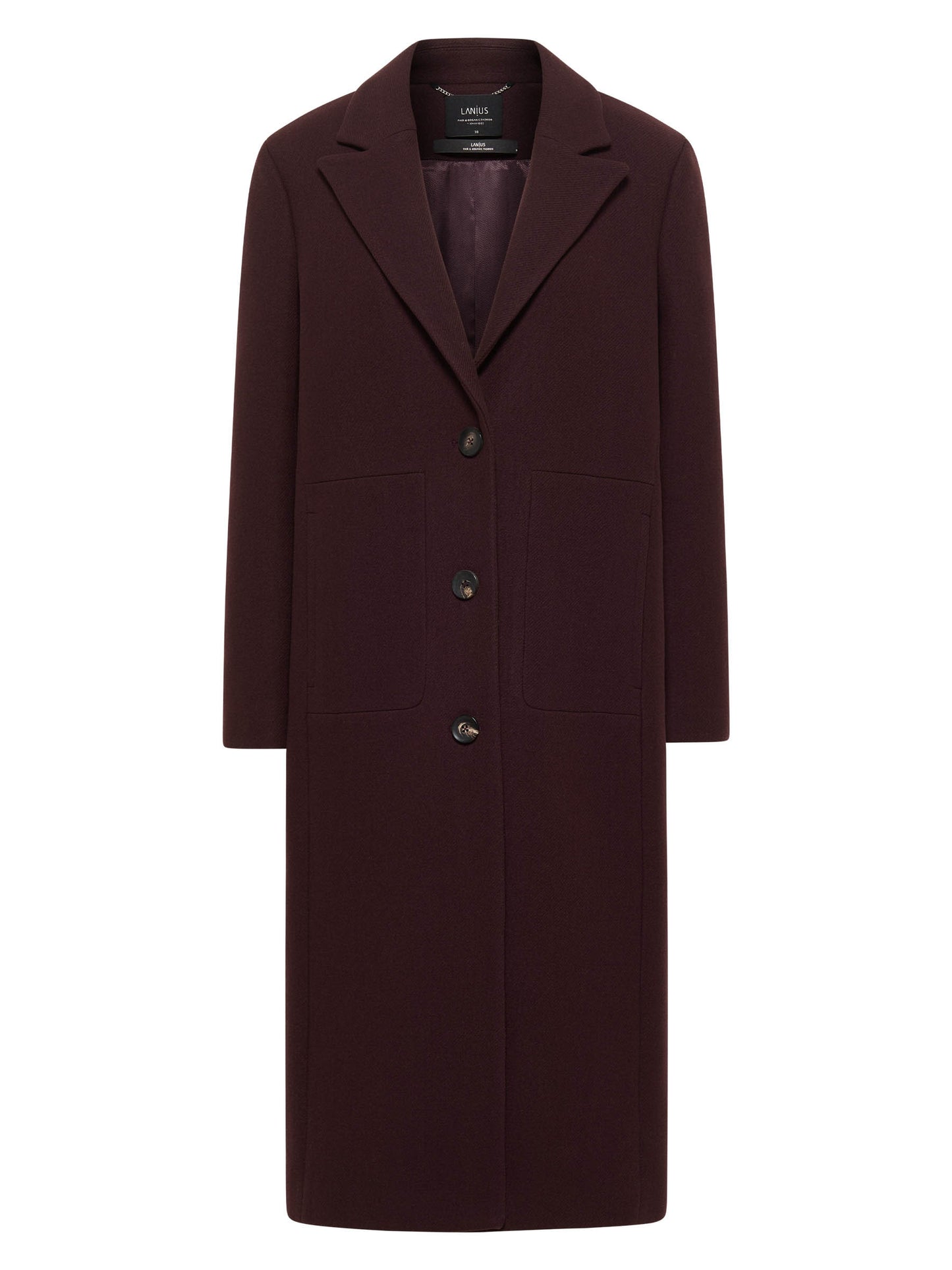 Frakke - organic wool/recycle (brown bordeaux)