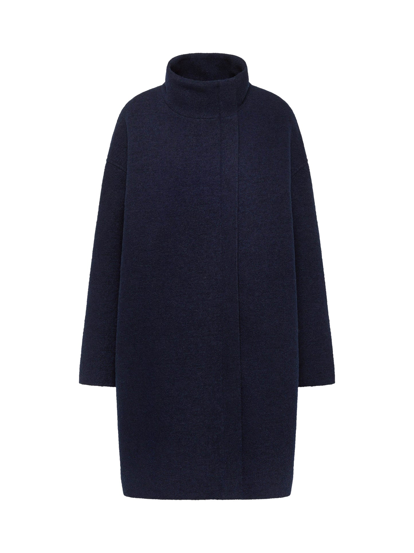 Oversize jakke - organic wool/cotton (midnight blue)