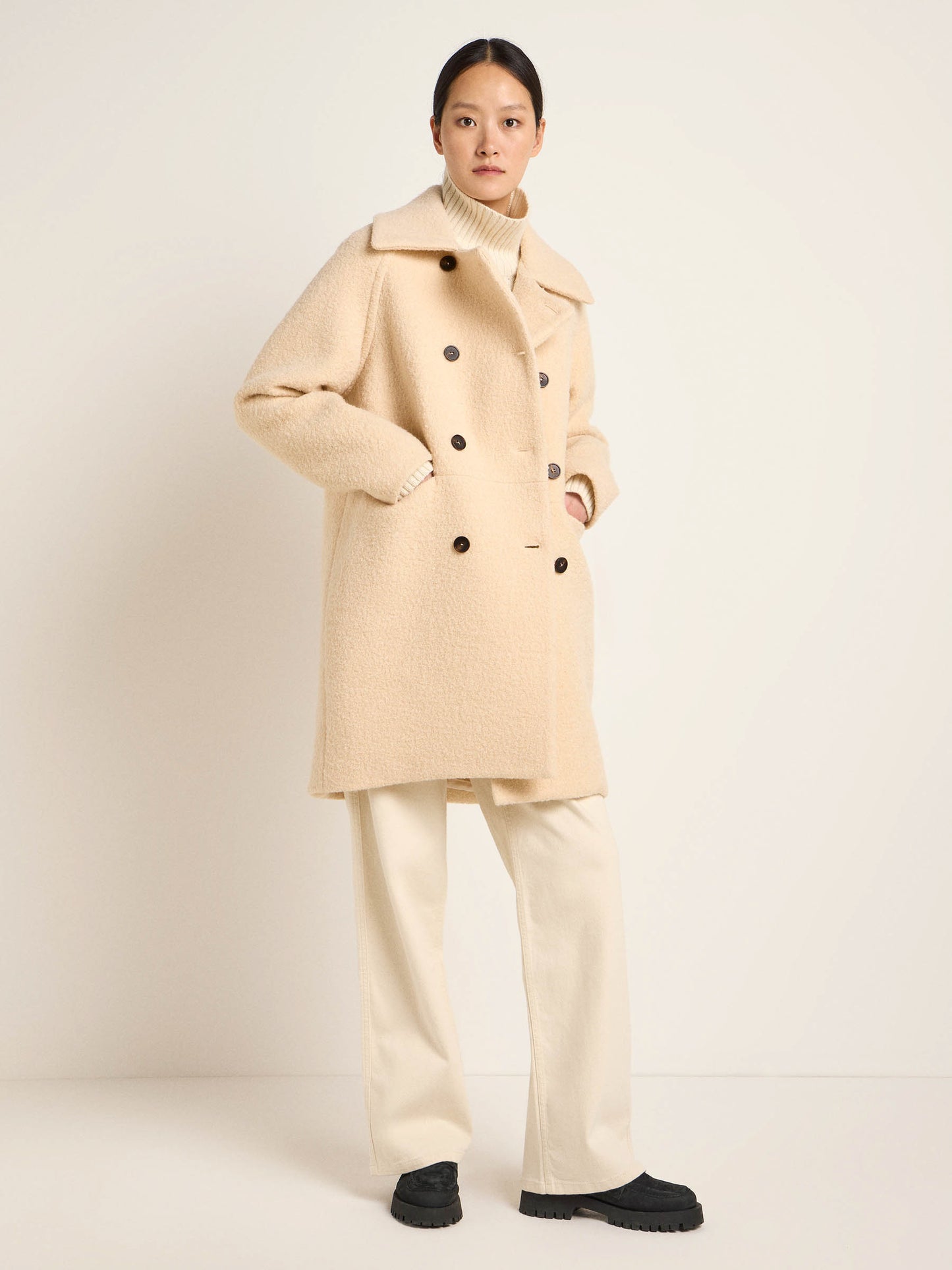 Jakke - organic wool (off white)