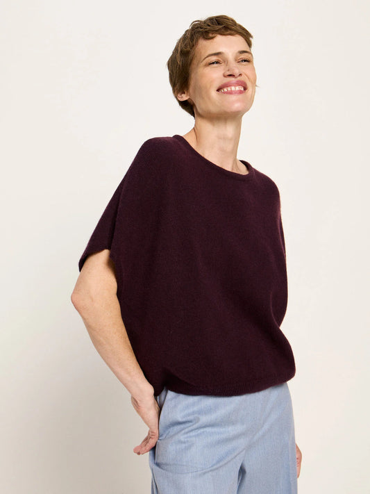 Sweater Vest Wool, Bordeaux, Lanius