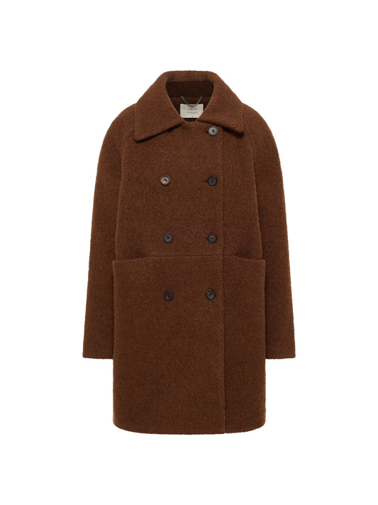 Vinterfrakke, Wool, Brown, Lanius