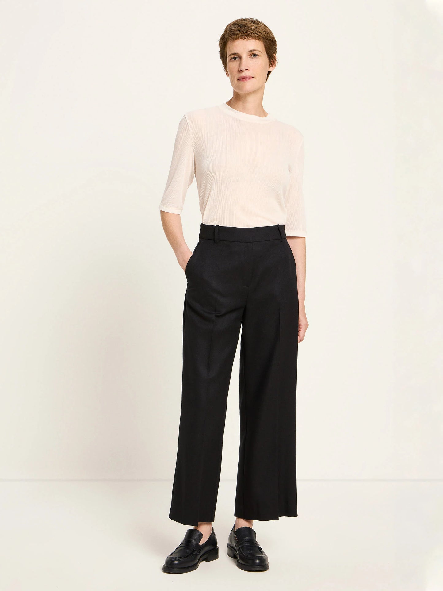 Cropped Buks, Wool, Black, Lanius