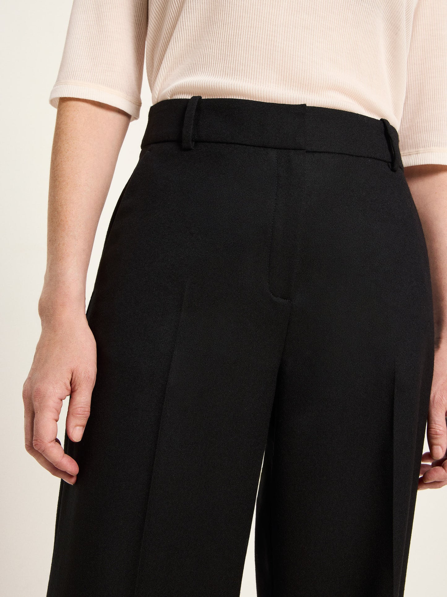 Cropped Buks, Wool, Black, Lanius
