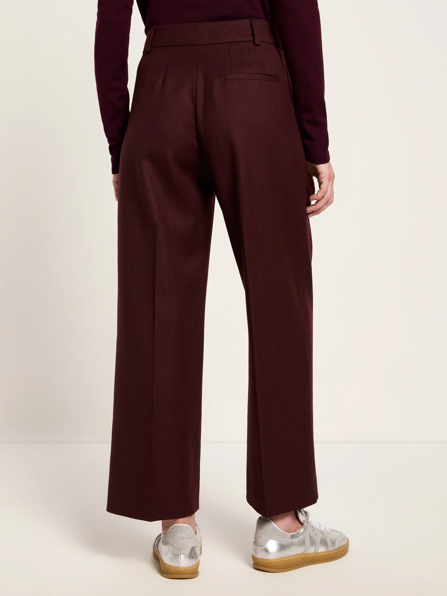 Cropped Buks, Wool, Bordeaux, Lanius
