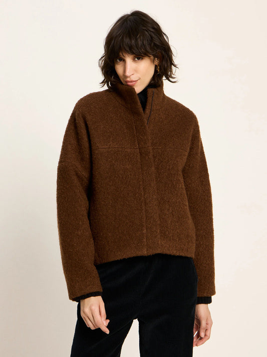 Kort frakke, Wool, Brown, Lanius