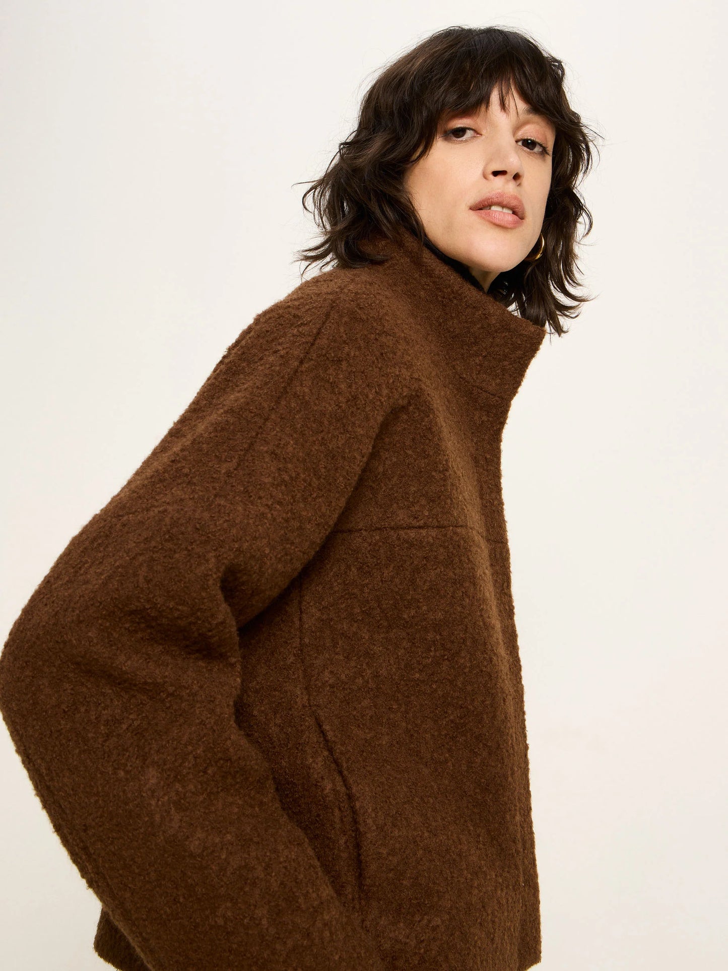 Kort frakke, Wool, Brown, Lanius