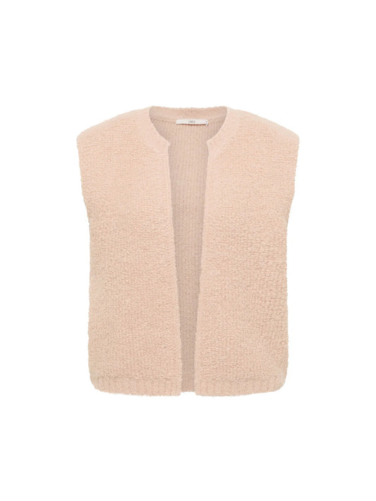 Vest Bouclé Wool, Nude, Lanius