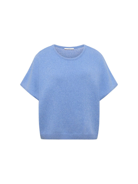 Sweater Vest Wool, Light Blue Melange, Lanius
