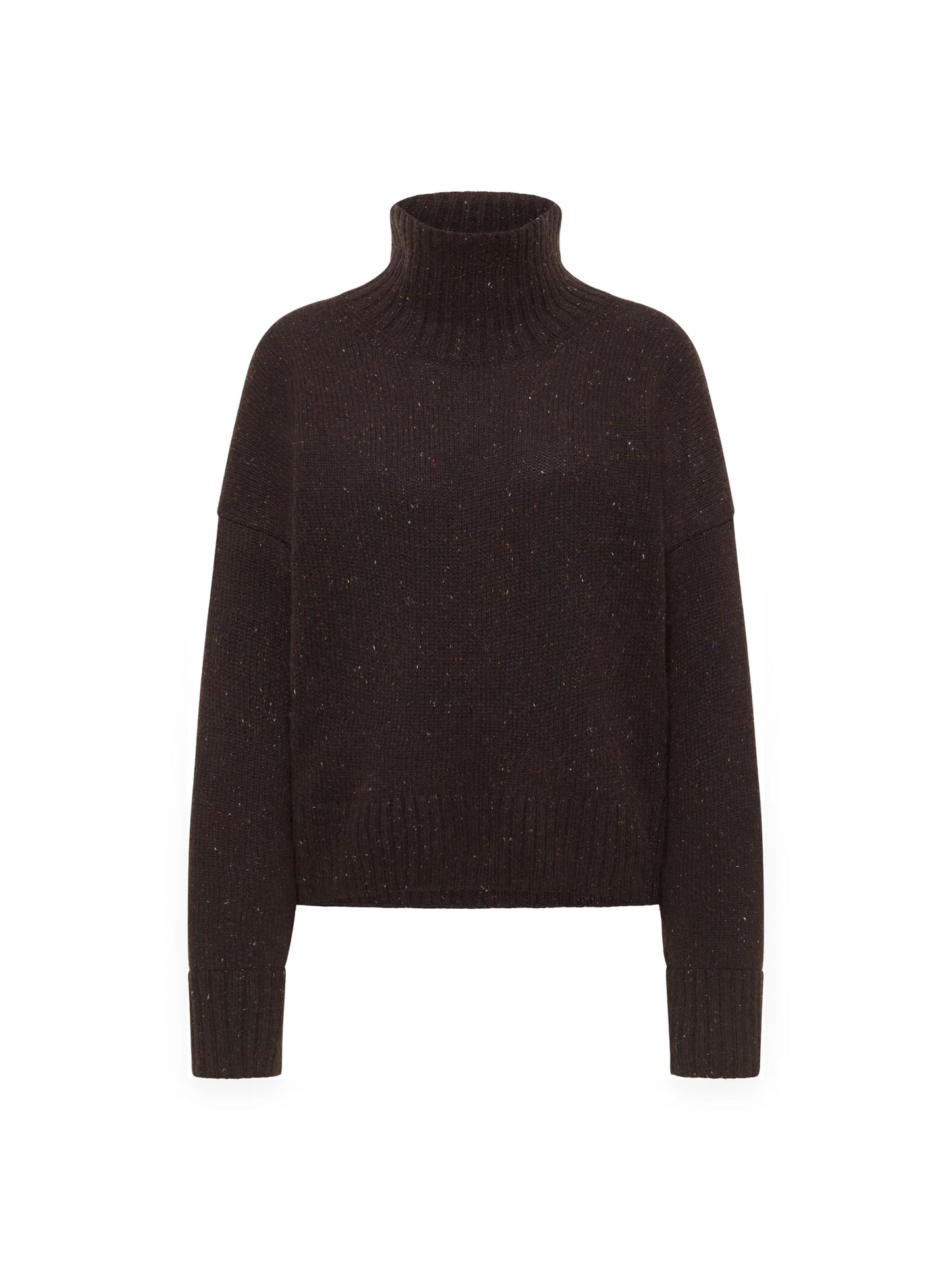 Oversized Sweater Wool, Bitter Chocolate Tweed, Lanius