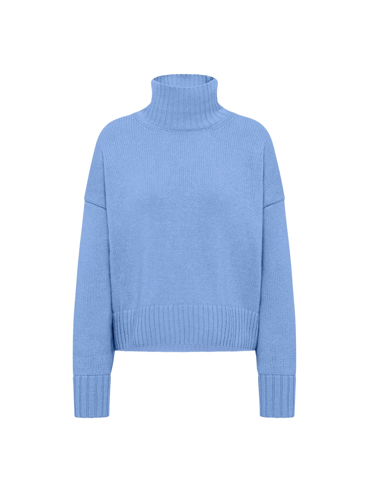 Oversized Sweater Wool, Light Blue Melange, Lanius
