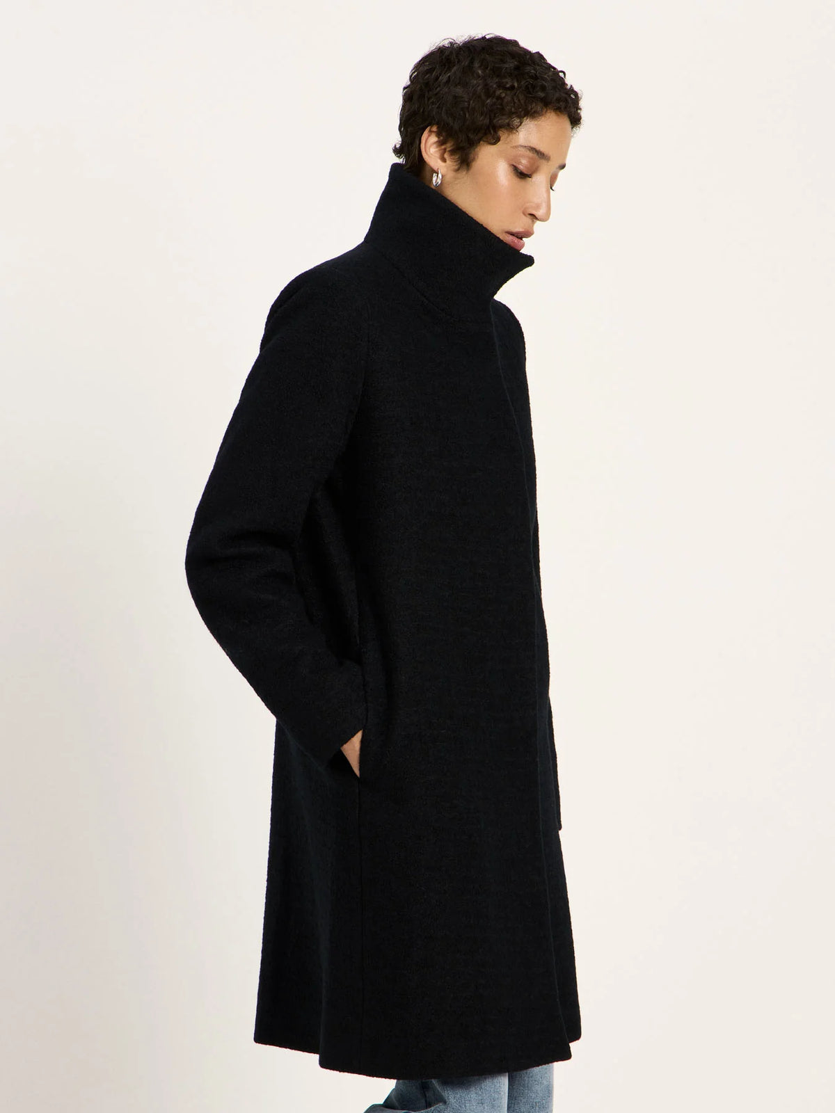 Frakke, Wool, Black, Lanius