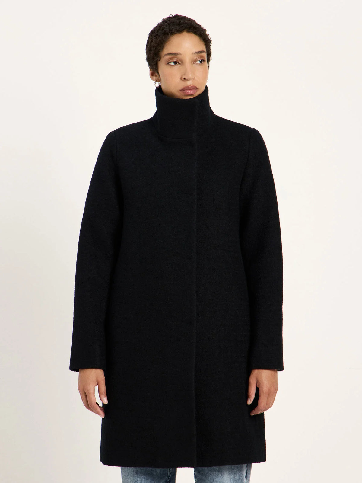 Frakke, Wool, Black, Lanius