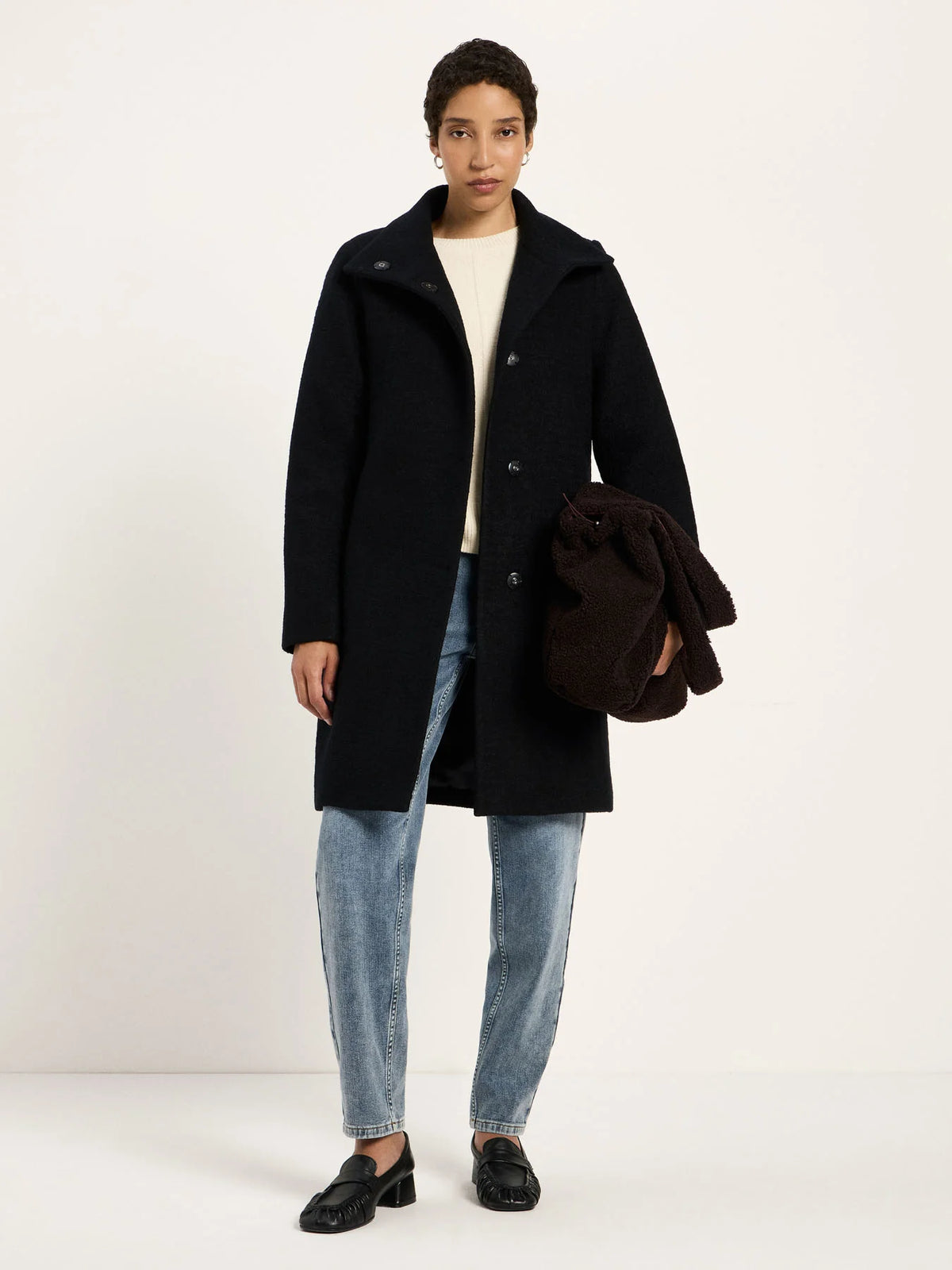 Frakke, Wool, Black, Lanius