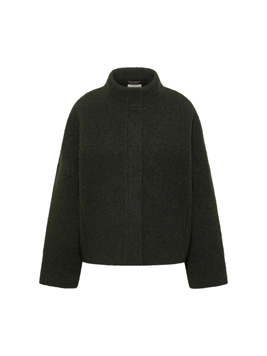 Kort Frakke Bouclé, Wool, Dark Turtle, Lanius