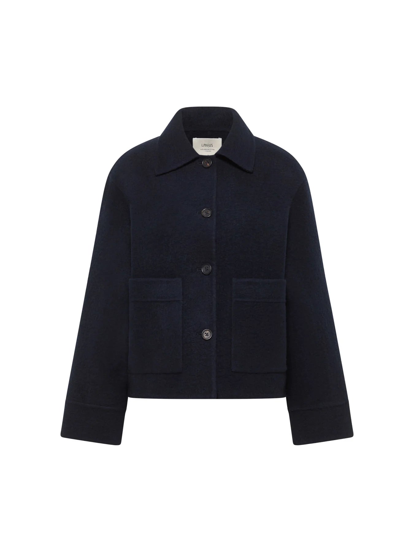 Kort Frakke, Wool, Midnight, Lanius