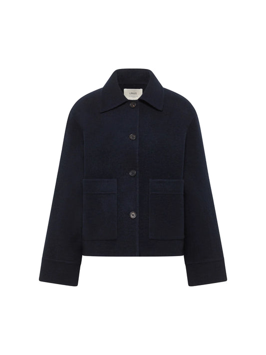 Kort Frakke, Wool, Midnight, Lanius