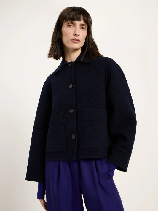 Kort Frakke, Wool, Midnight, Lanius