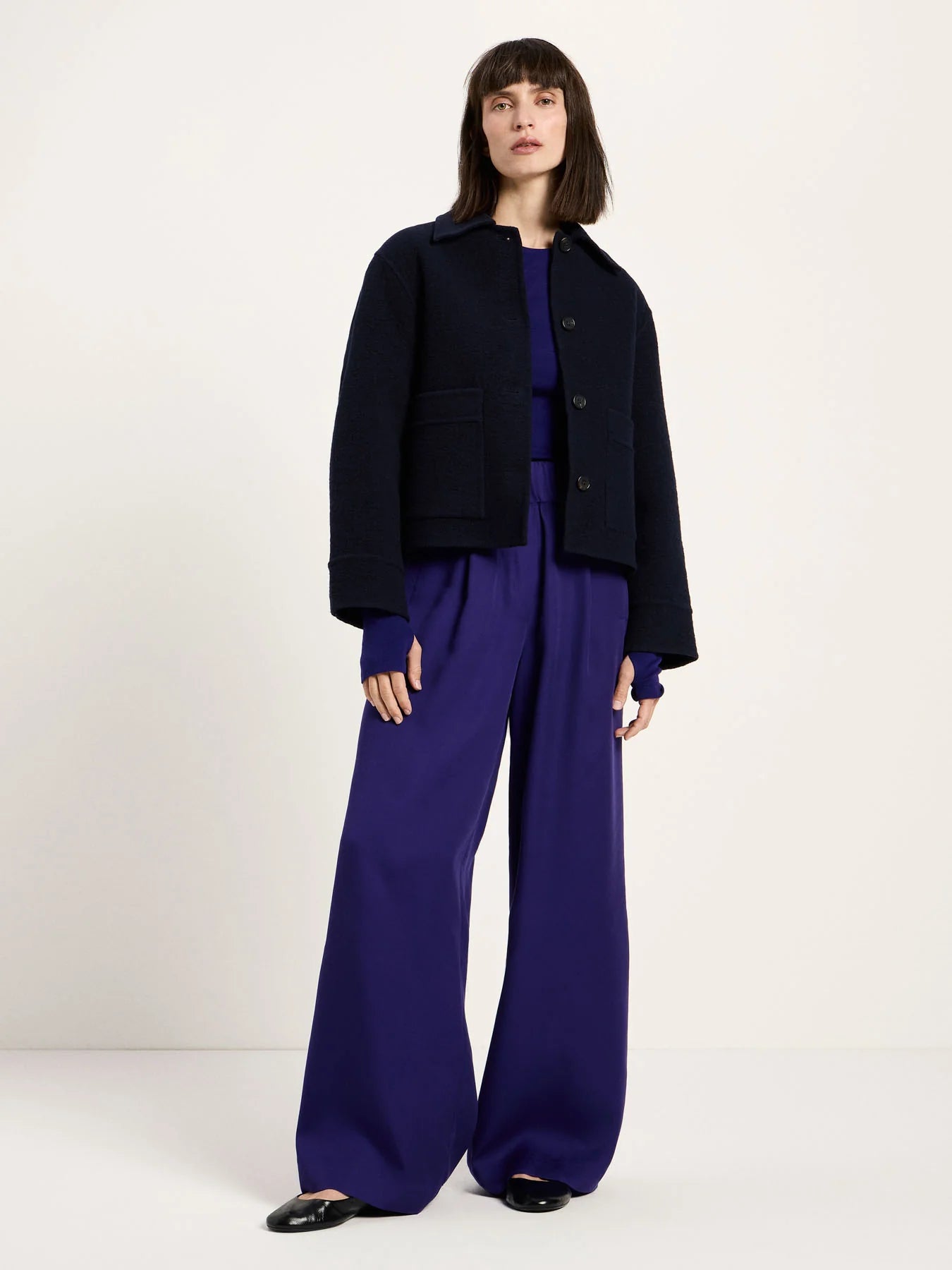 Kort Frakke, Wool, Midnight, Lanius
