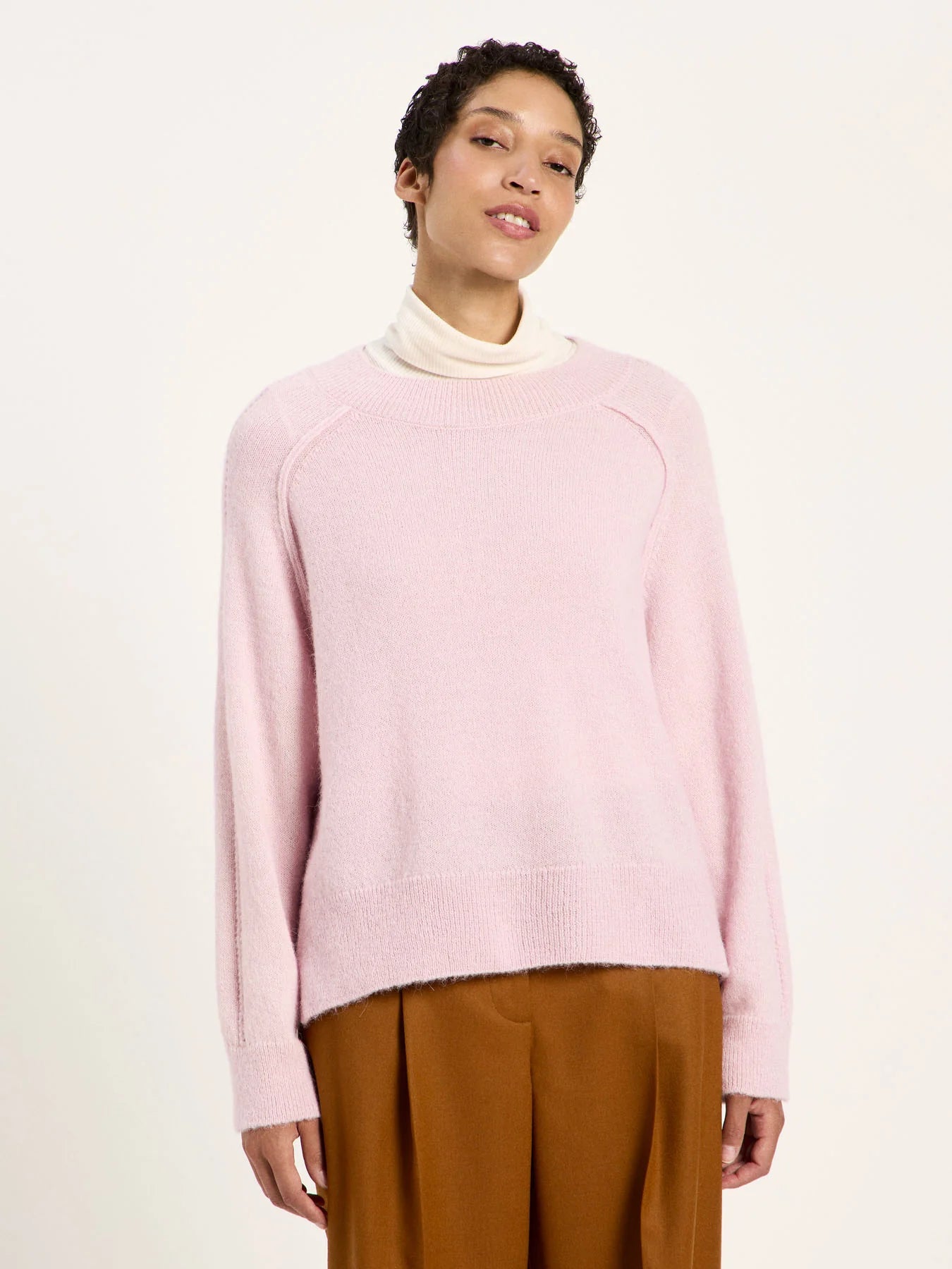 Raglan Sweater Wool, Rose, Lanius