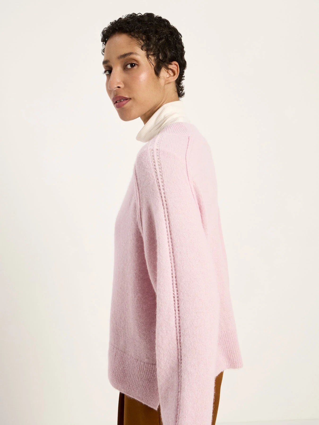 Raglan Sweater Wool, Rose, Lanius
