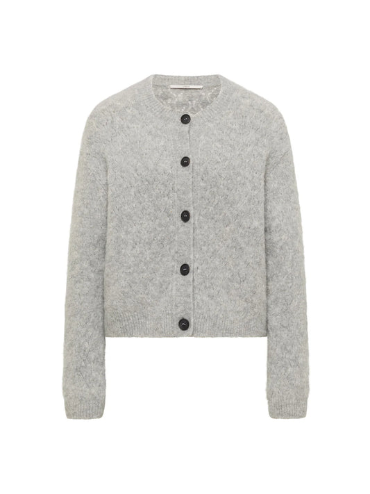 Cardigan, Wool, Grey Melange, Lanius