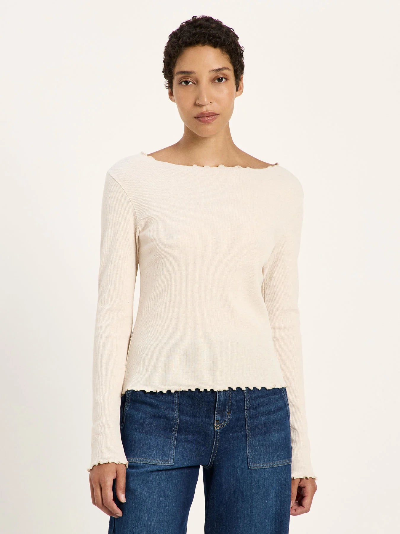 Bluse Babylock, Cream Melange, Lanius