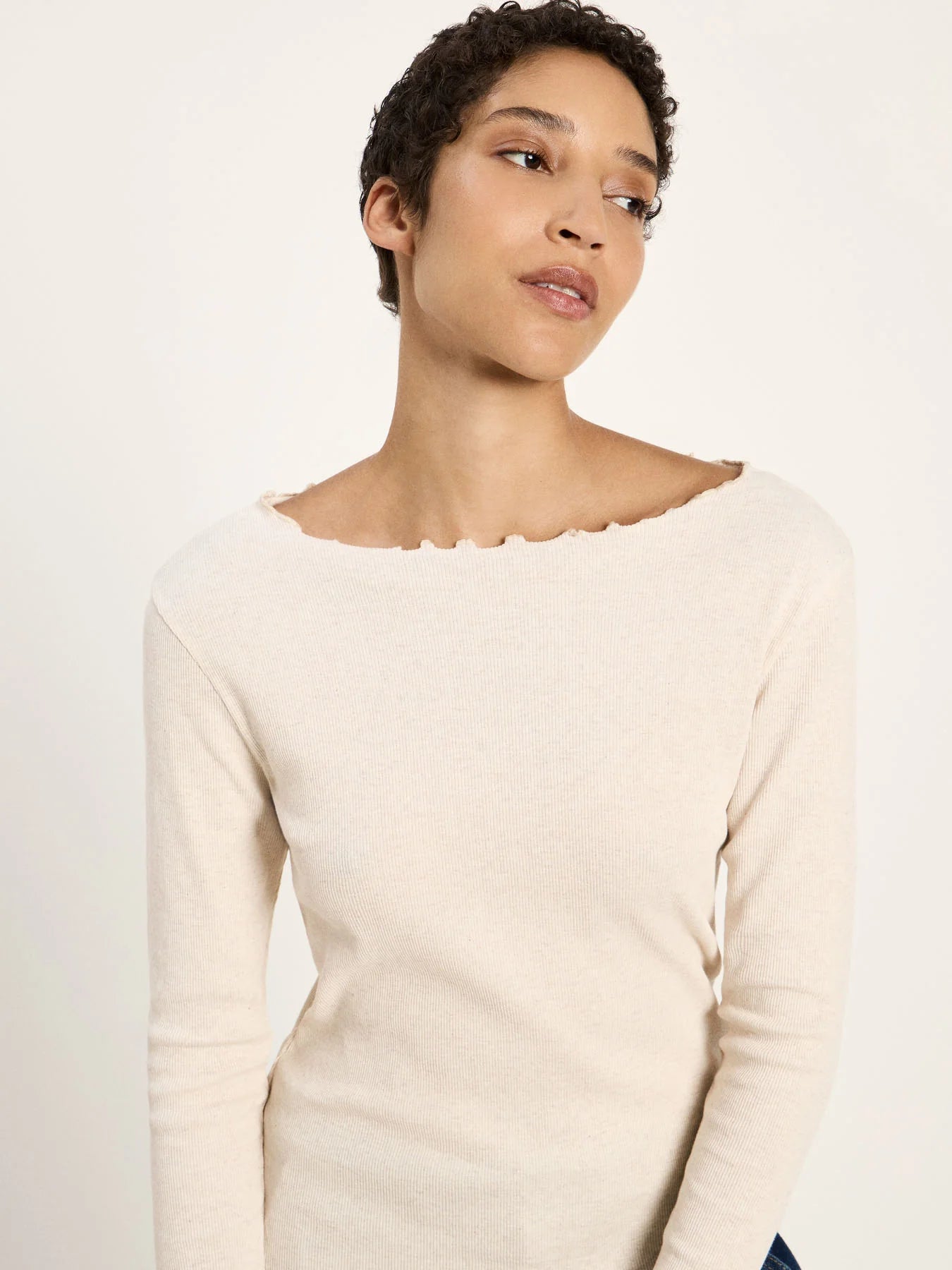 Bluse Babylock, Cream Melange, Lanius