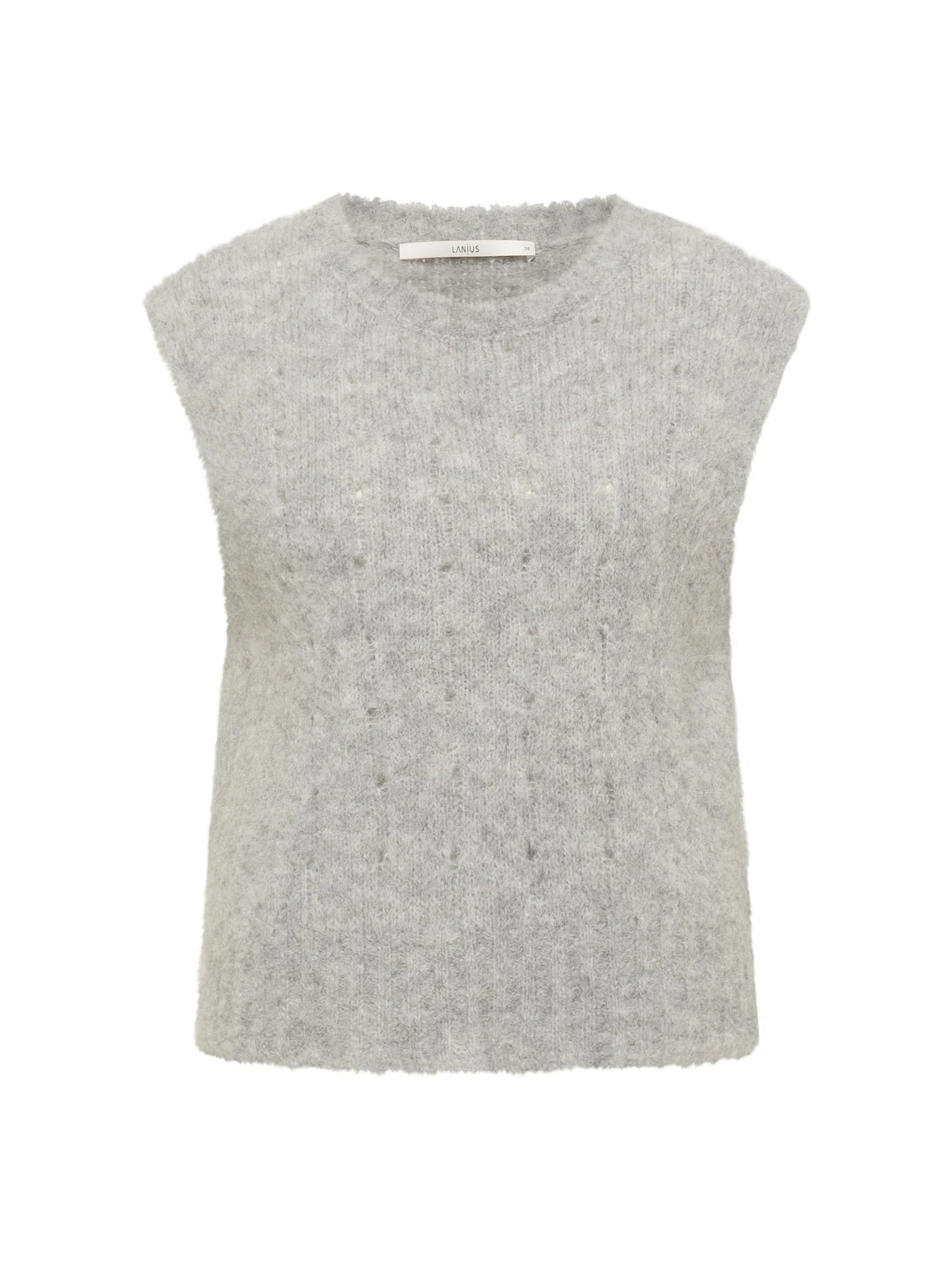 Vest, Wool, Grey Melange, Lanius