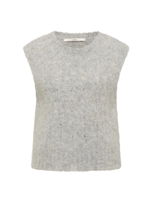 Vest, Wool, Grey Melange, Lanius
