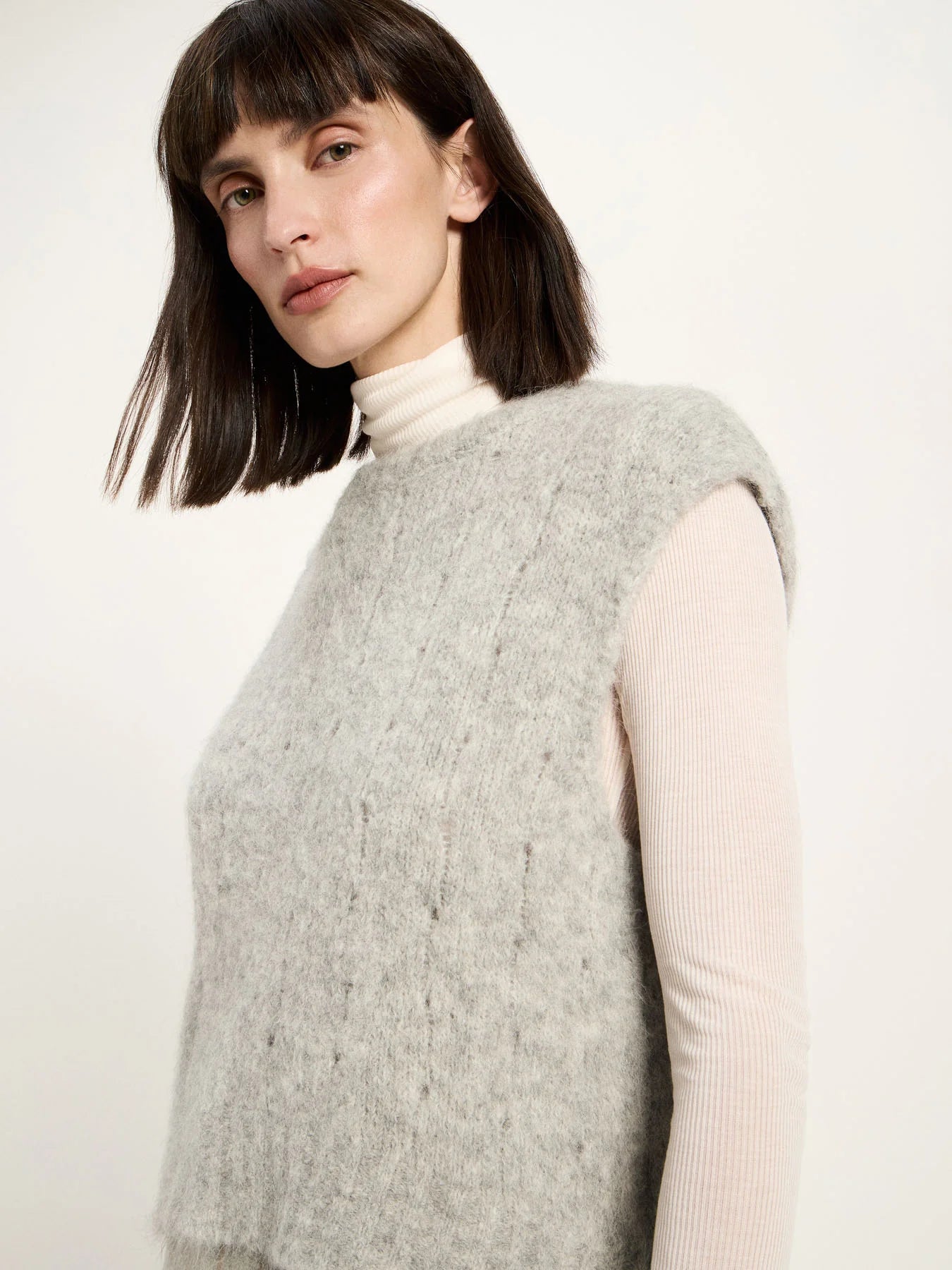 Vest, Wool, Grey Melange, Lanius