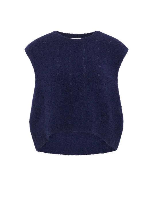 Vest, Wool, Violet, Lanius