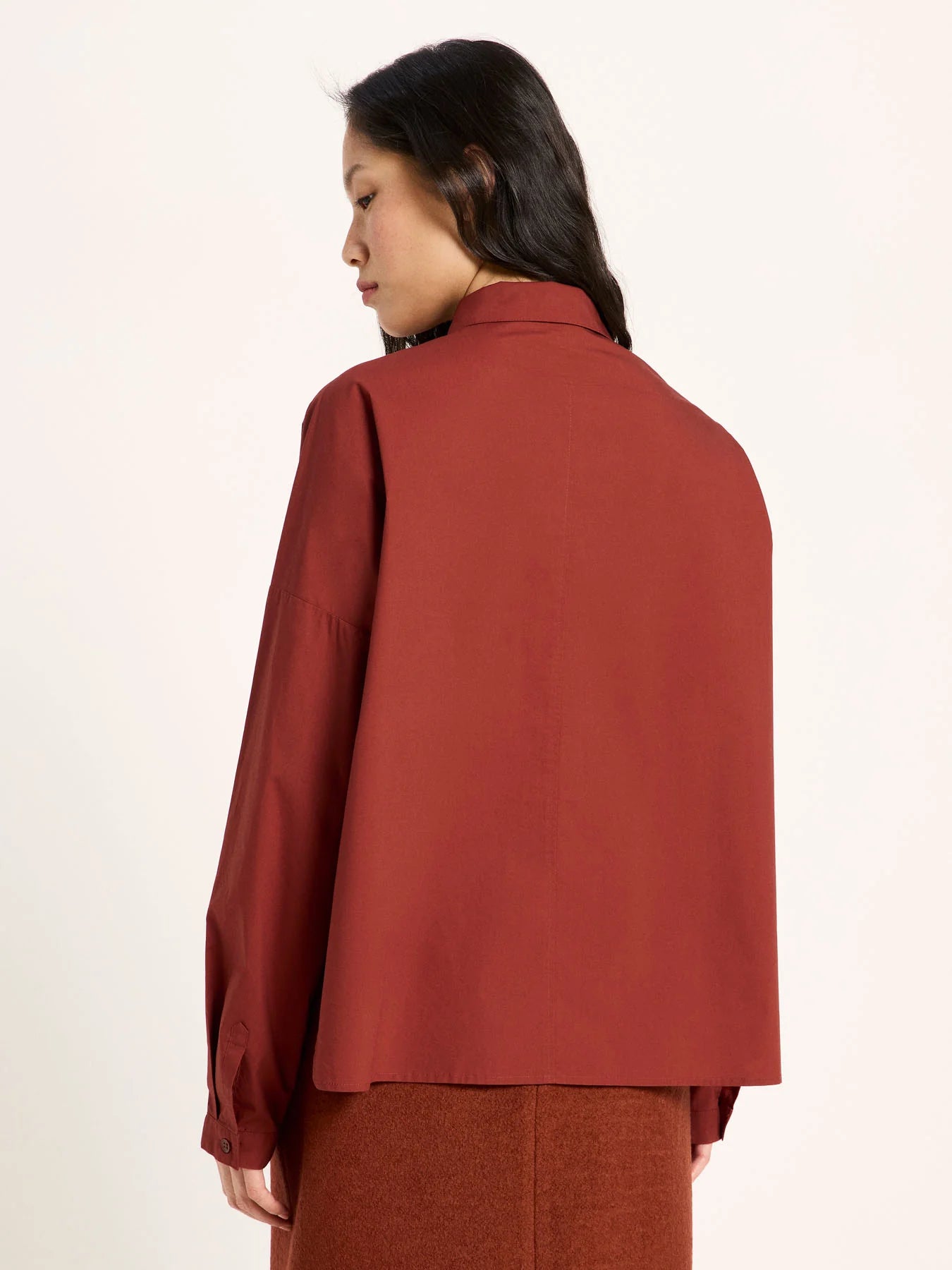 Skjorte Oversized, Red Mahogany, Lanius