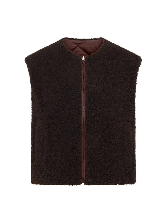 Vendbar Teddy Vest, Bitter Chocolate, Lanius