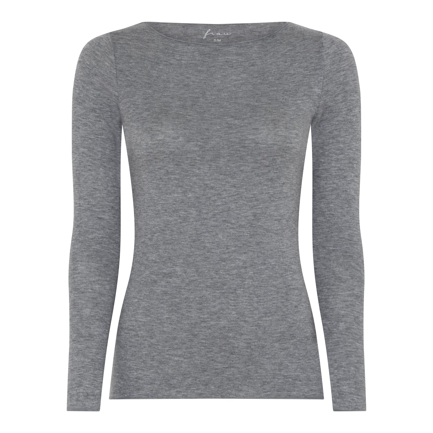Grå melange cashmere bluse