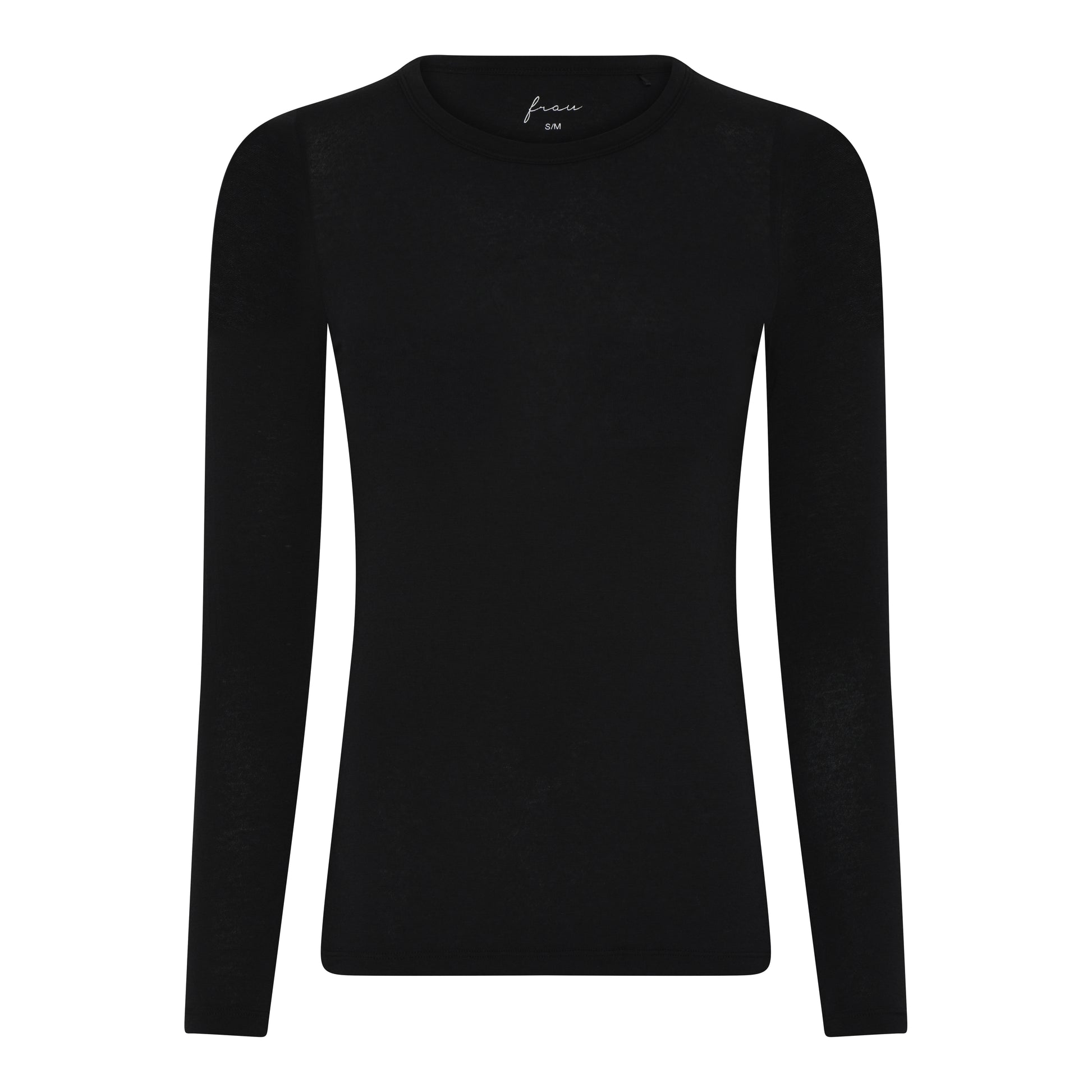 Sort cashmere bluse