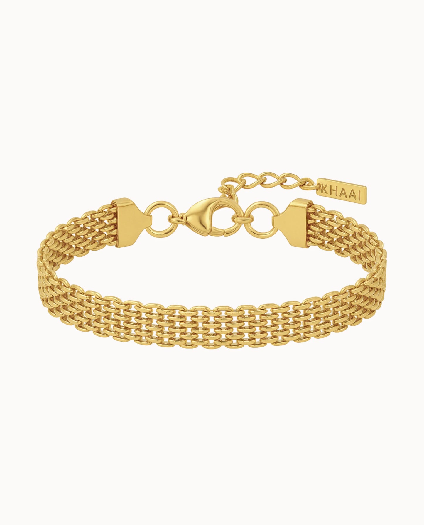 Mesh Bracelet, Vandfast, Gold Plated, Nava