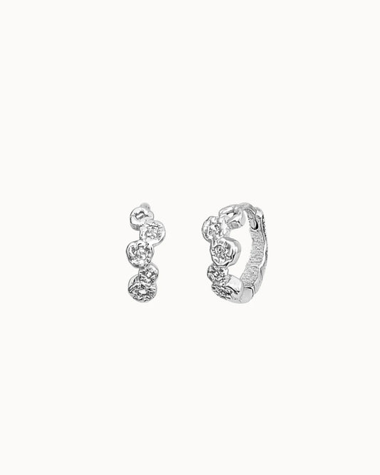 Naiara Hoops m/ sten, Silver, Nava