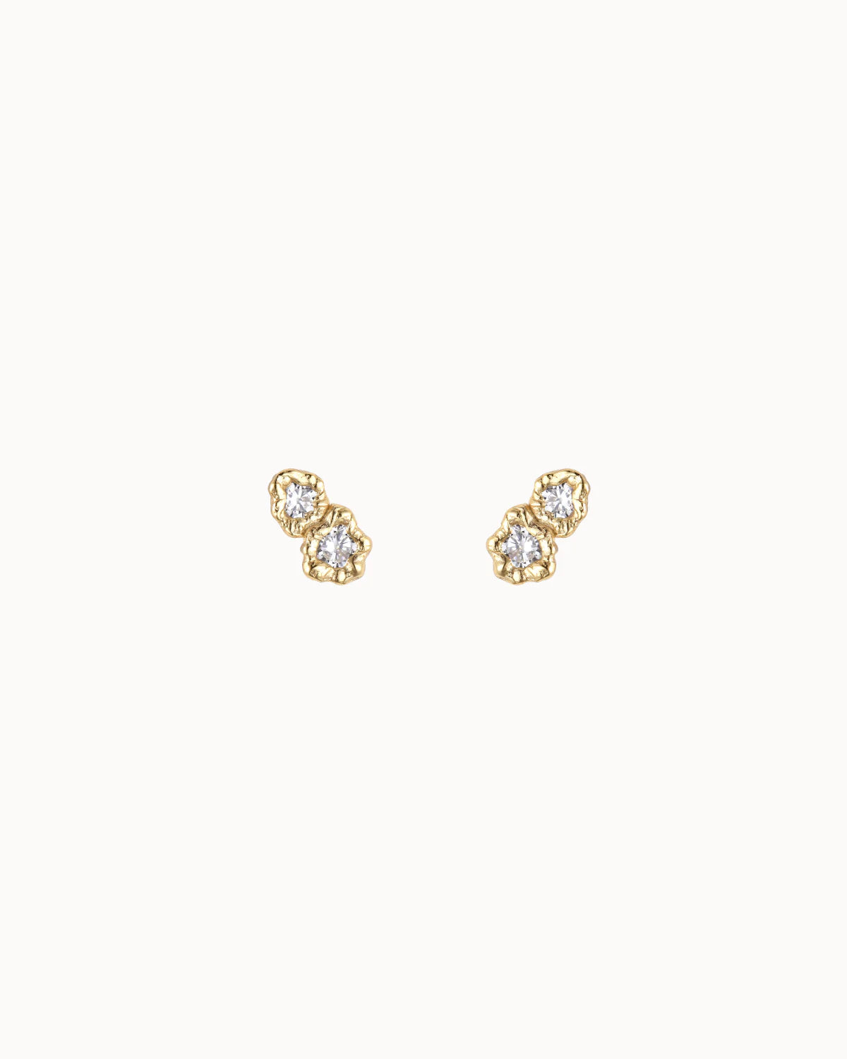 Nuvia Petite Studs, Gold Plated, Nava