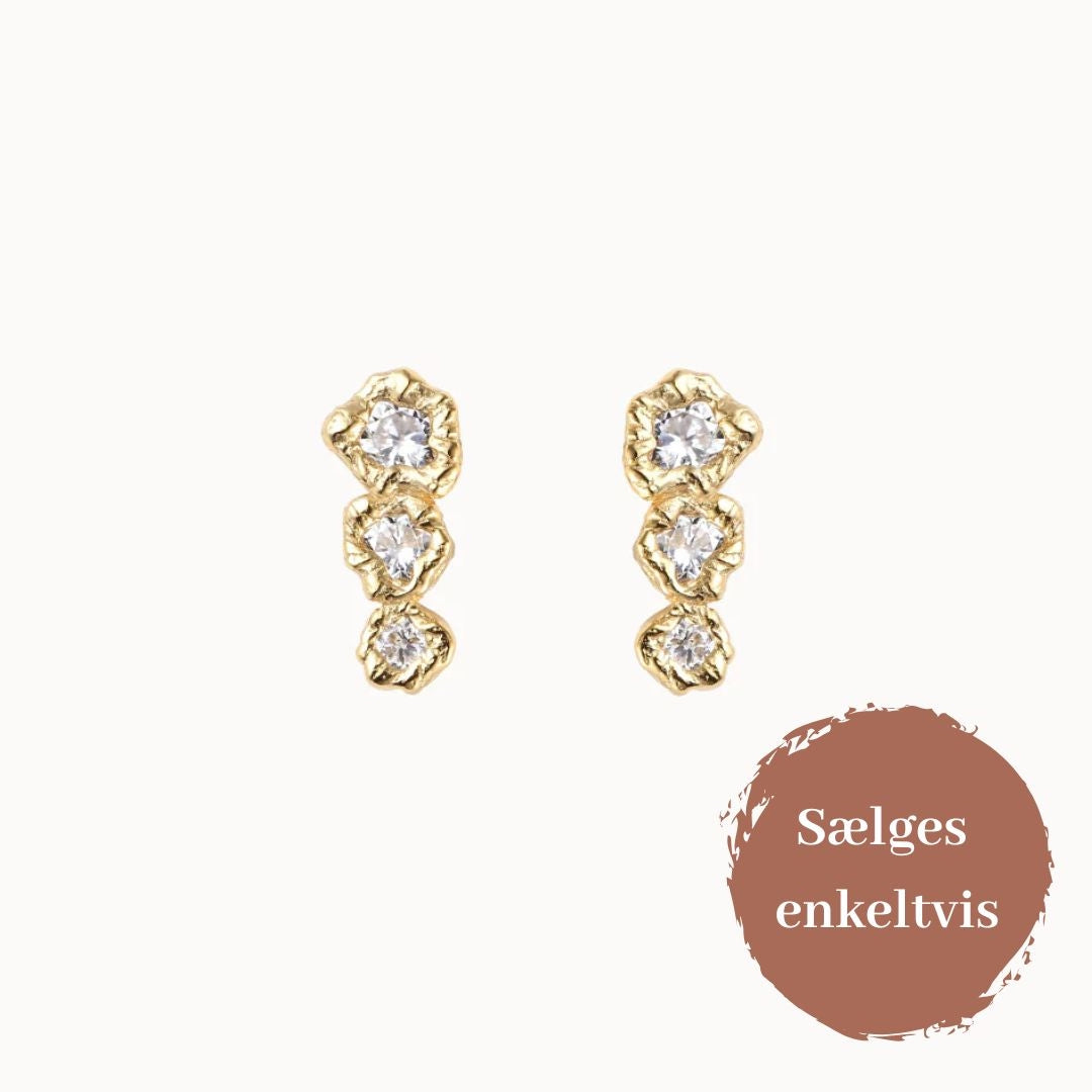 Nebula Petite Studs, Gold Plated, Nava