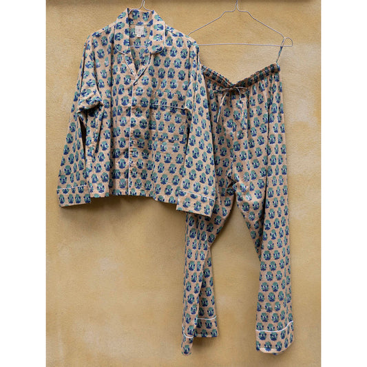 Pyjamas, Beige and Blue, Craft Sisters